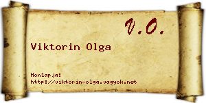 Viktorin Olga névjegykártya