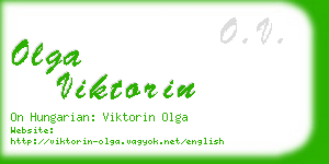 olga viktorin business card